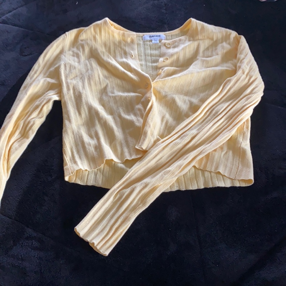 Long Sleeve yellow button down